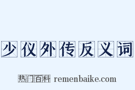 少仪外传反义词是什么意思的图片